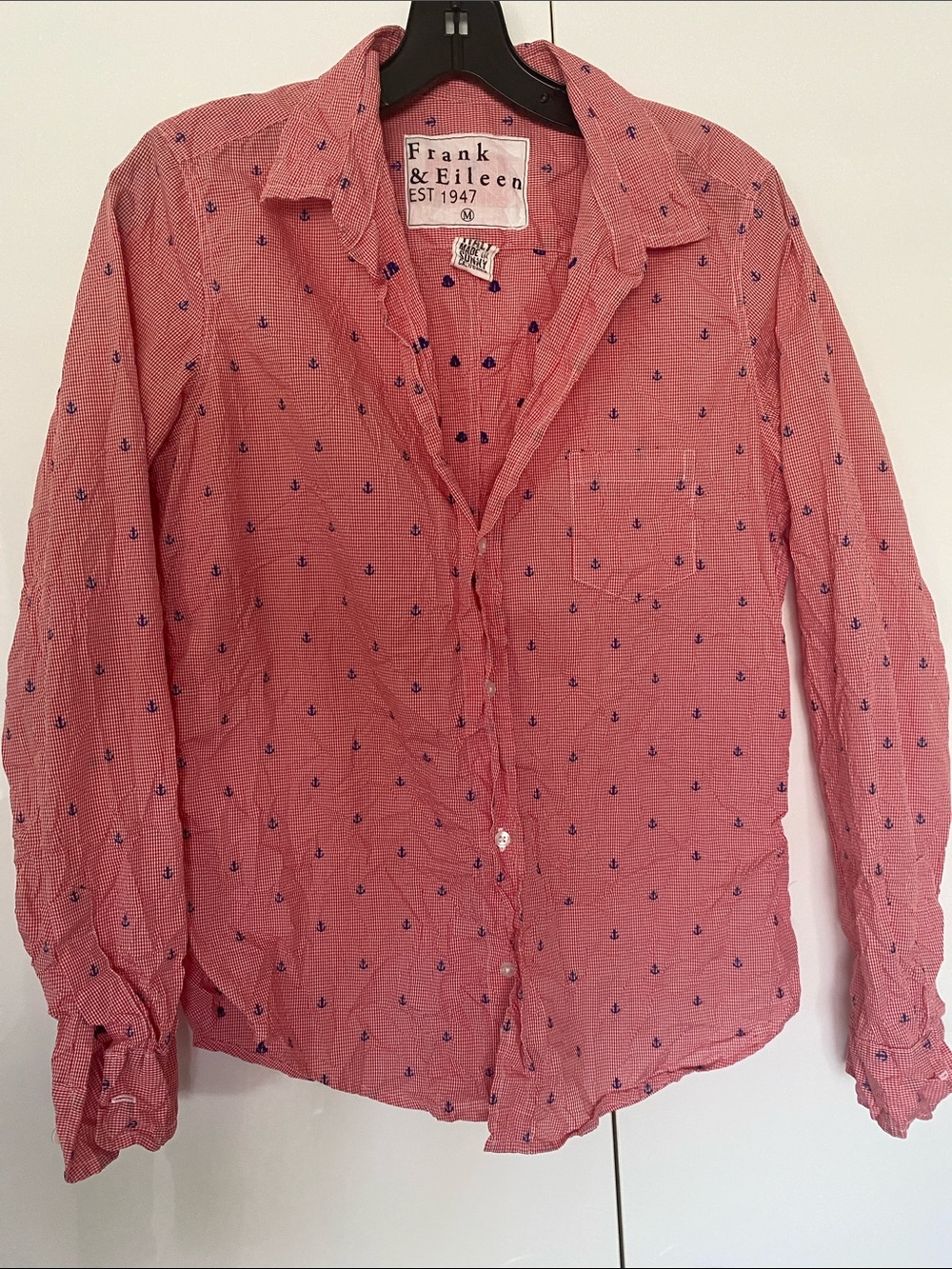 Frank & Eileen Anchor Embroidered Shirt